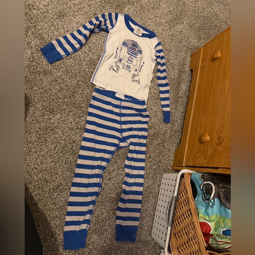 Star Wars Blue and White R2-D2 Hanna andersson x Star Wars pajamas